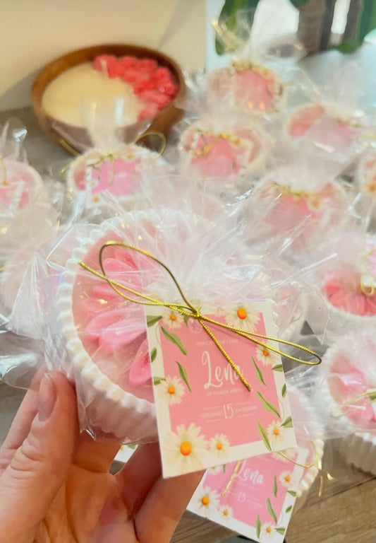 Vela de Flor en Base de Ceramica